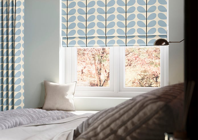 Orla Kiely Two Colour Stem, Powder Blue - Twist&Fit Roman Blind - Image 5